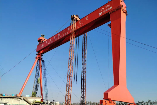 Weihua Made a 450-ton Shipbuilding Gantry Crane